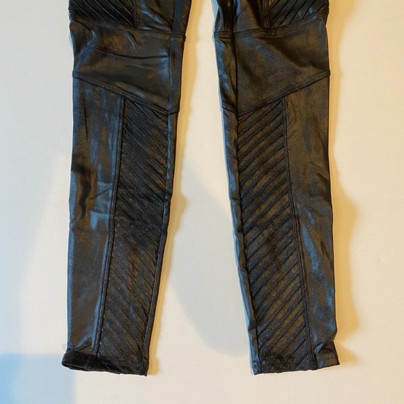 Spanx Faux Leather Moto Leggings - Very Black - Medium (regular) - Picture 4 of 9